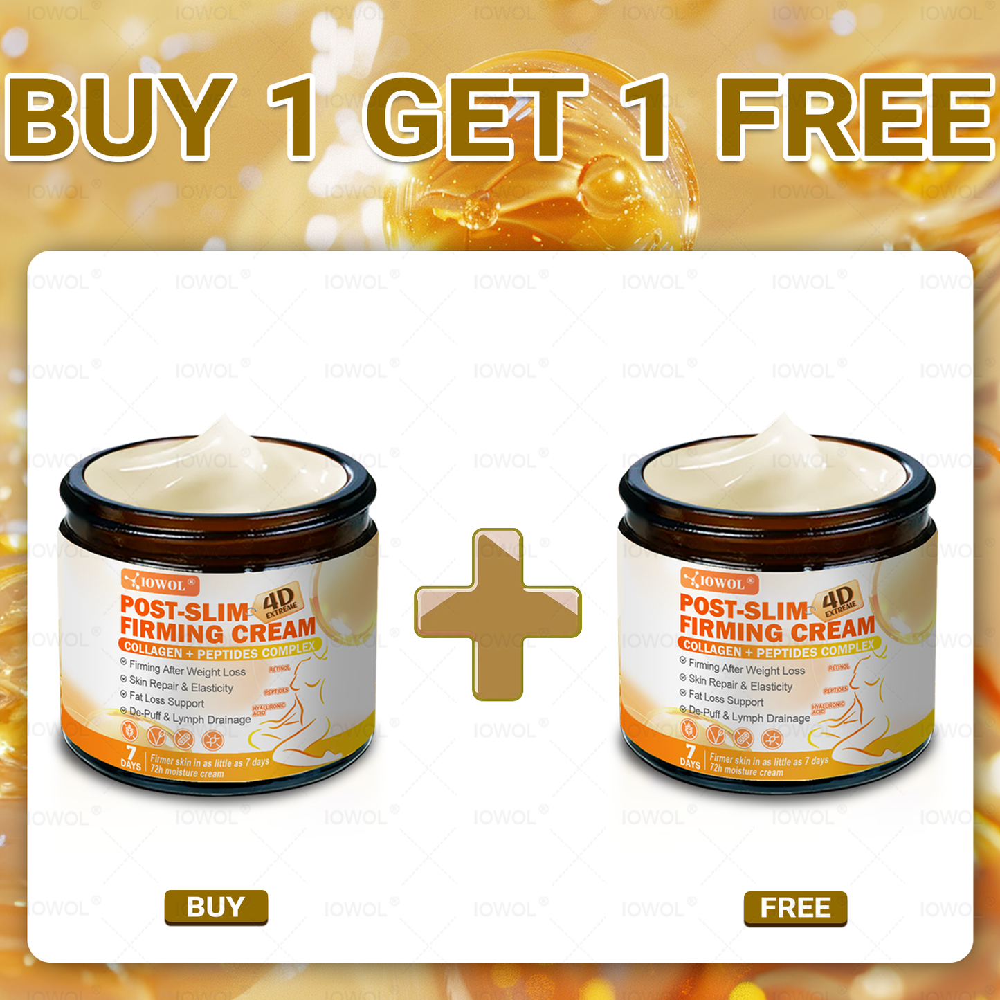 IOWOL® Post-Slim Firming Cream Firm and smooth loose skin after weight loss with collagen-powered care—80% OFF！