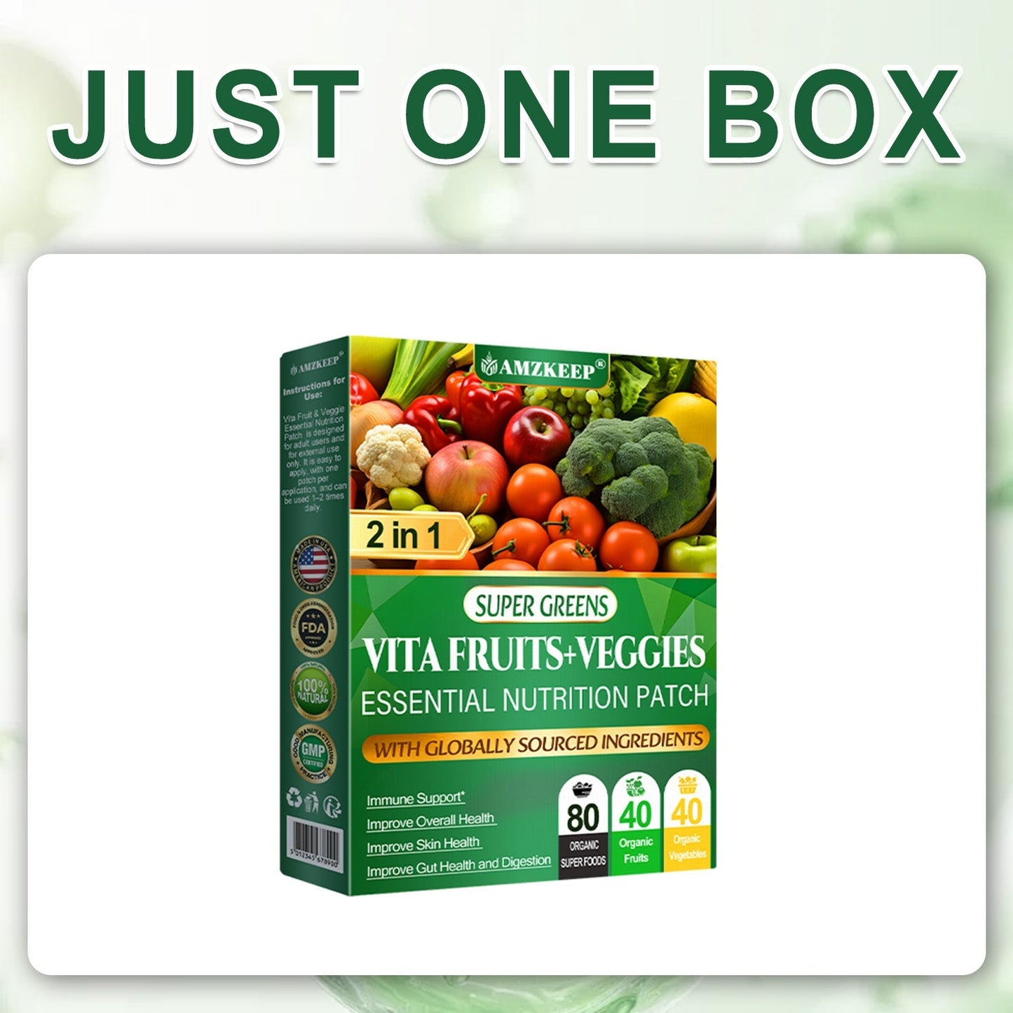 𝑨𝑴𝒁𝑲𝑬𝑬𝑷® Vita Fruit & Veggie Essential Nutrition Patch